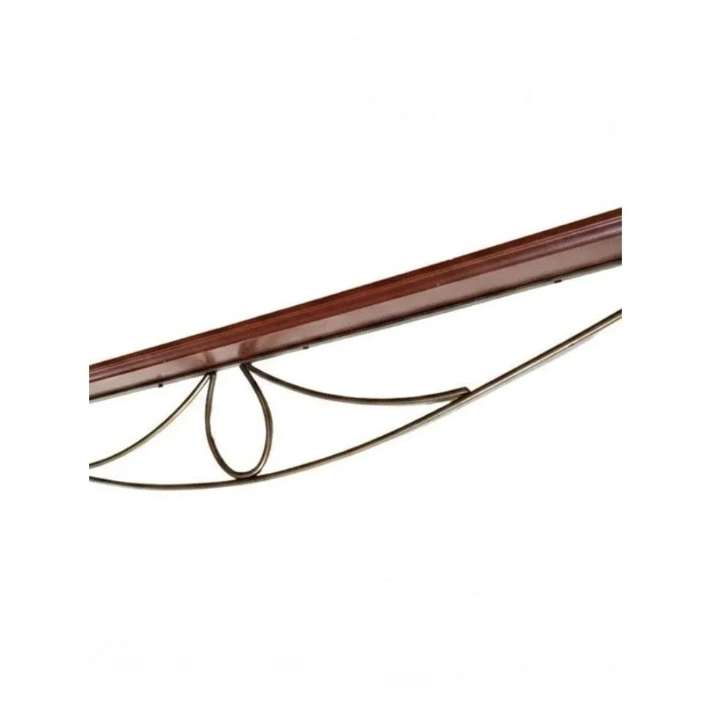 AT-1 Decorative Wood and Metal Wall Shelf Bracket in Brown and Bronze
